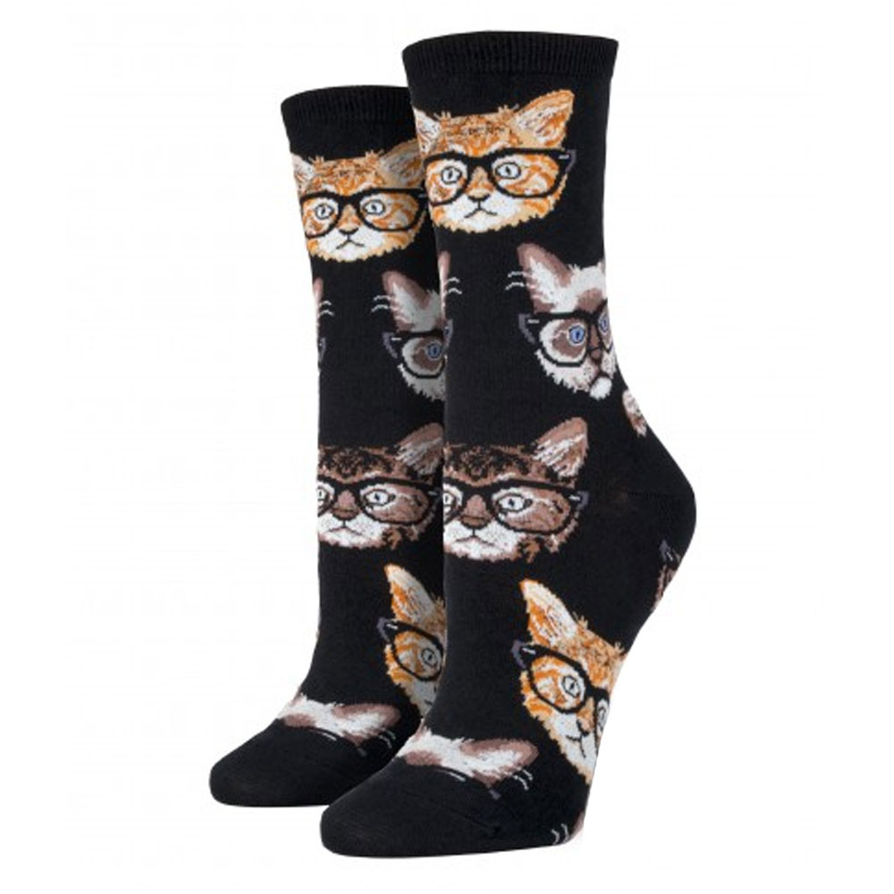 Kitten Kitty Cat Faces Women's Crew Socks
