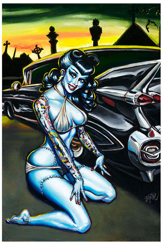 Tom Laura aka Big Toe - Graveyard Girlfriend - Fine Art Print