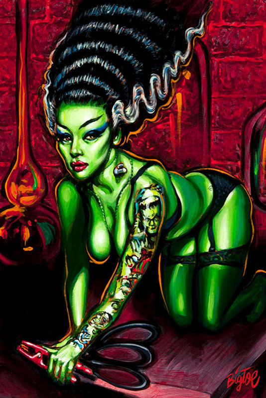 Tom Laura aka Big Toe - Novia del Monstro - Fine Art Print