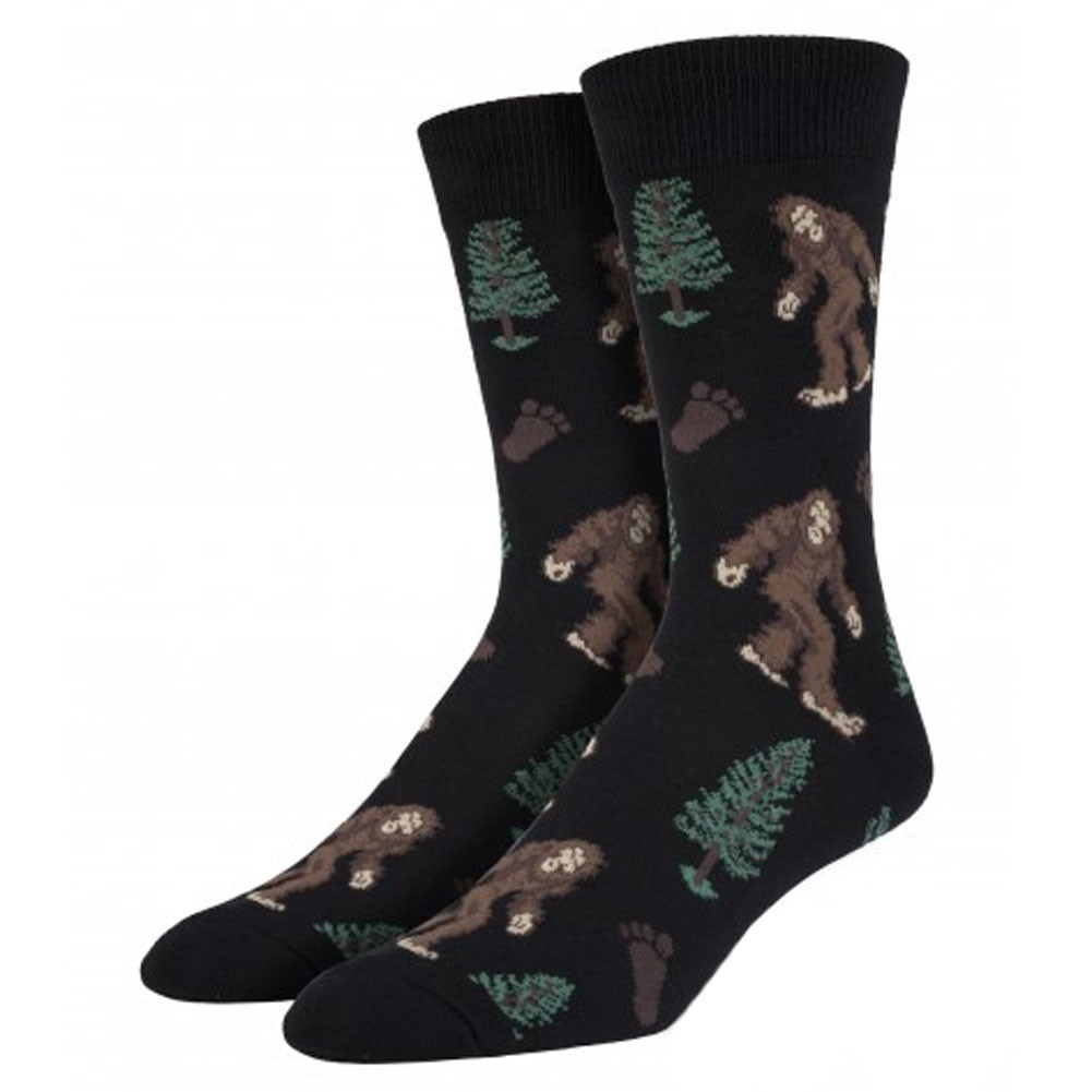 Socksmith Men's Crew Socks Big Foot Black