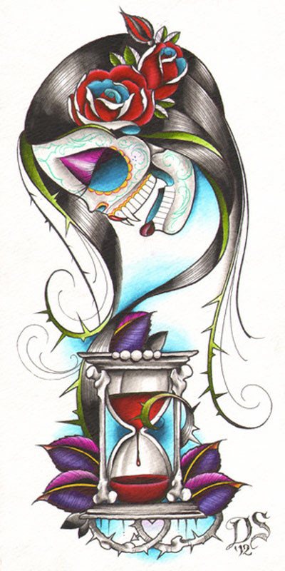 Eternal Spell by Dave Sanchez Canvas Giclee Art Print Day of the Dead Sugar Skull