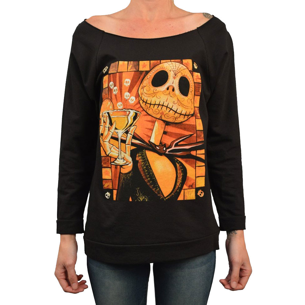 Jack Celebrates the Dead by Mike Bell Women's Tattoo Art Oversized Unfinished Sweatshirt