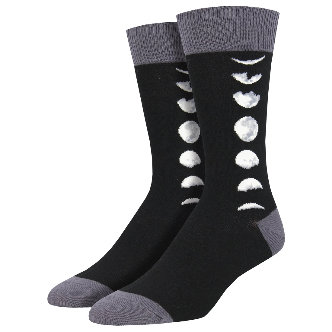 Men's Crew Socks Just A Phase Moon Lunar Eclipse Black