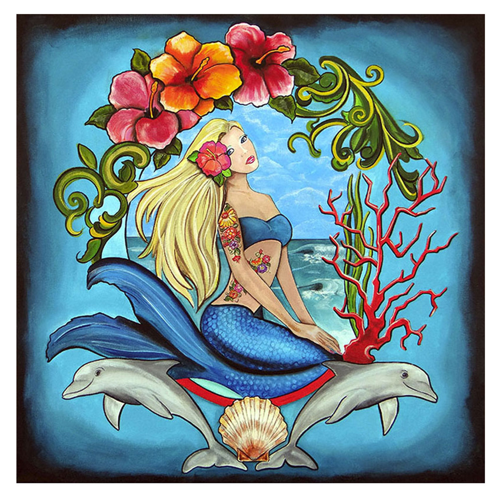Inked Mermaid by Melody Smith Canvas