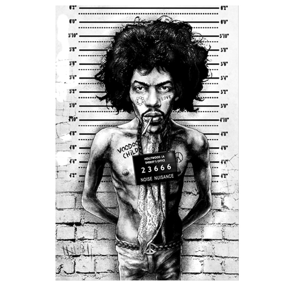 Marcus Jones Jimi Mugshot Art Print
