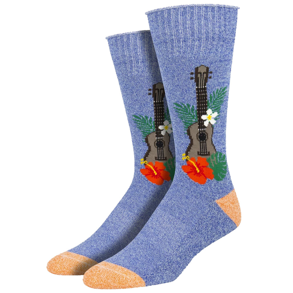 Ukulele In Paradise Men's Crew Socks