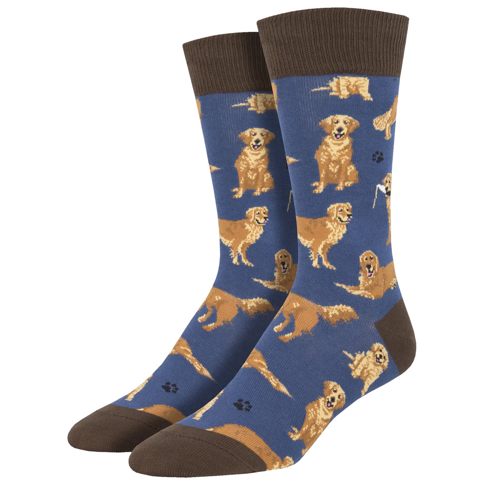 Golden Retrievers Men's Crew Socks 