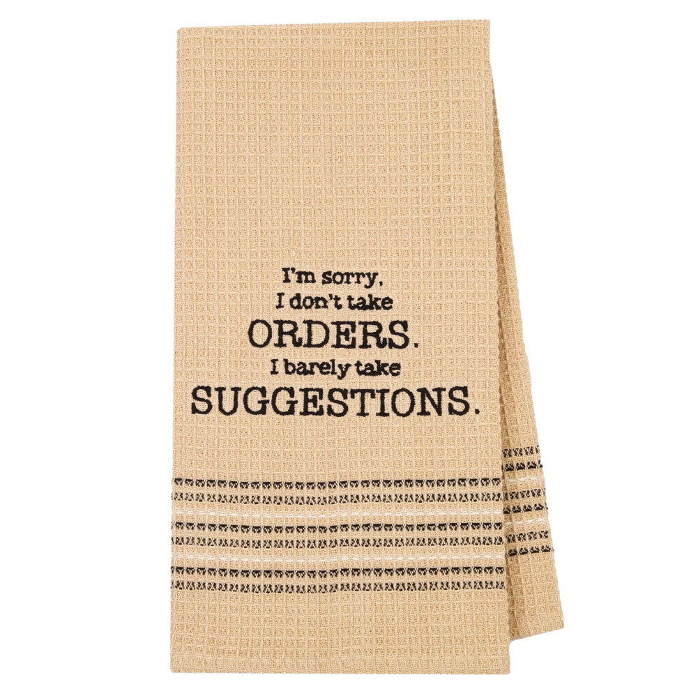 Funny Novelty Waffle Weave Kitchen Dishtowel Suggestions