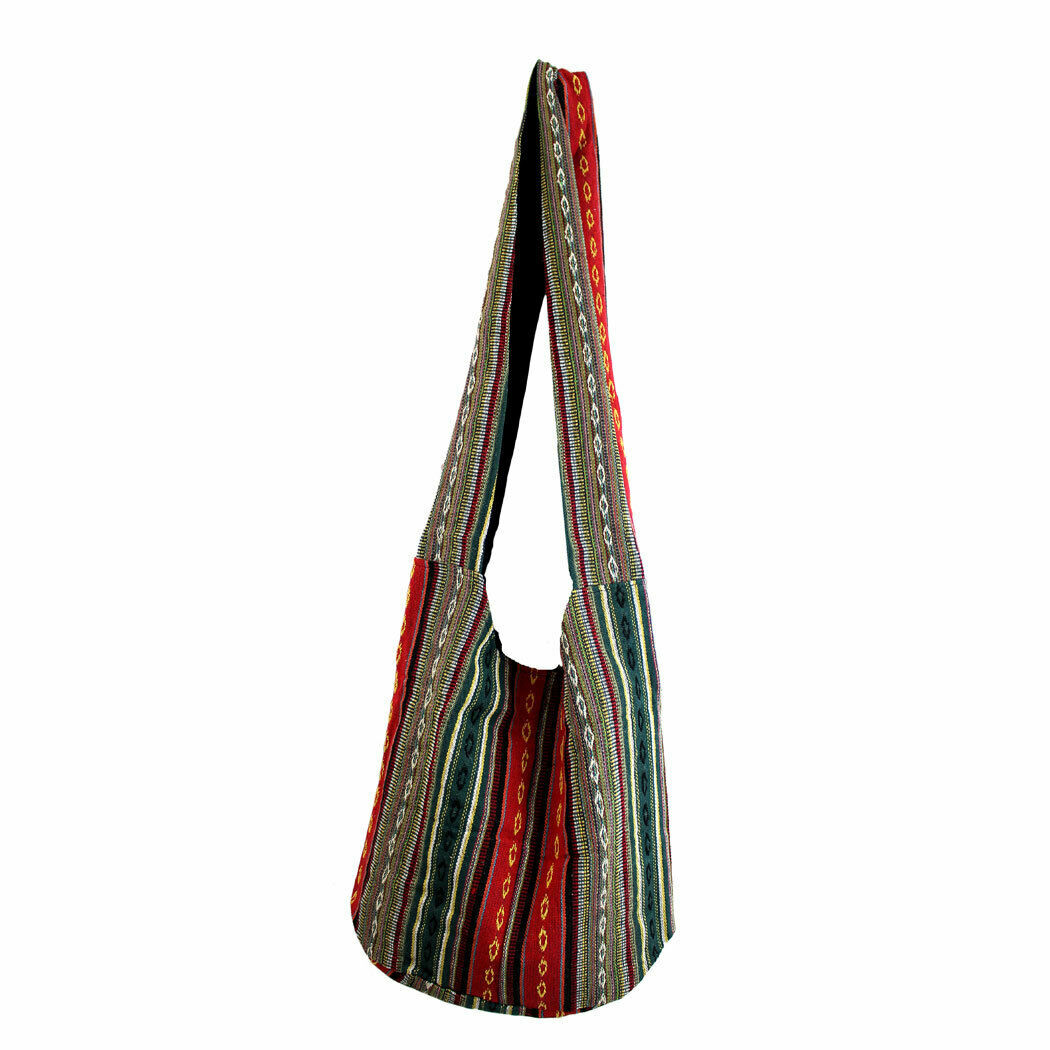 Bohemian Striped Shoulder Sling Bag Purse
