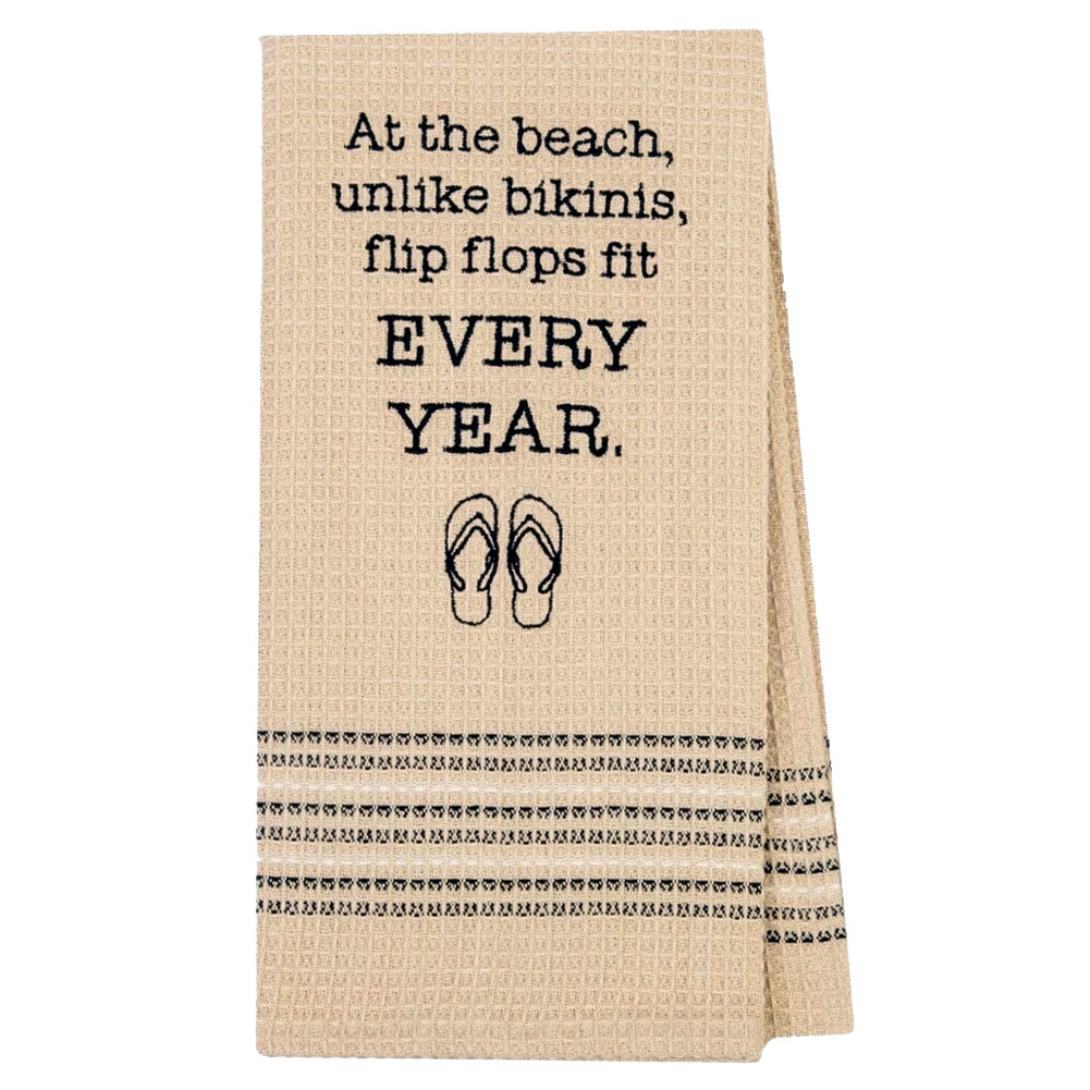 Bikinis and Flip Flops Kitchen Dish Towel