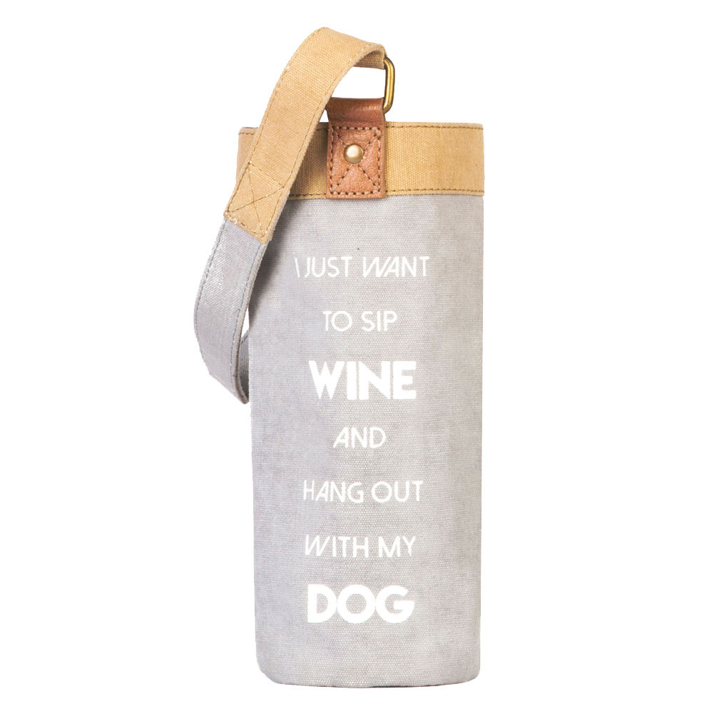Hangout With My Dog Wine Carrier Bag