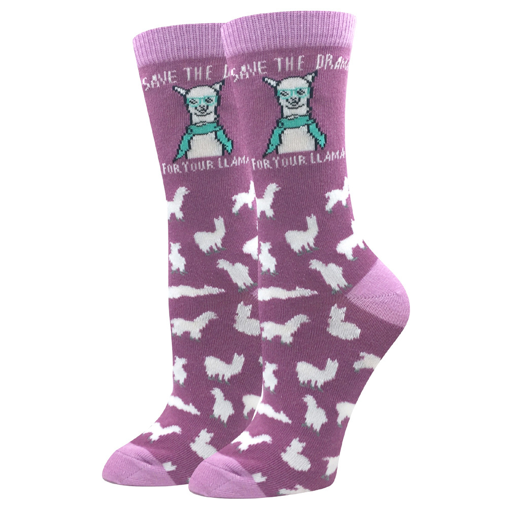 Save The Drama For Your Llama Women's Crew Socks