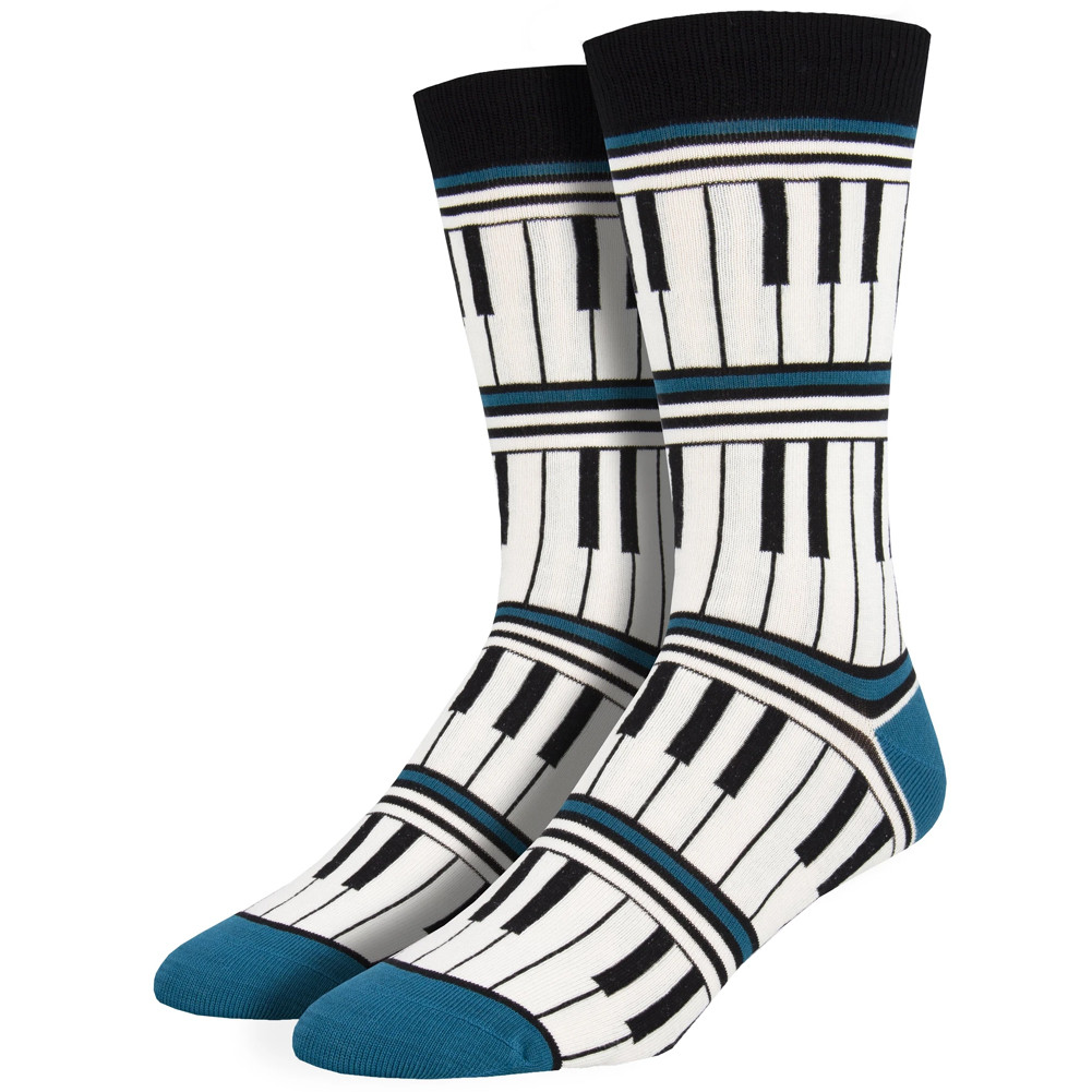 Piano Key Men's Bamboo Crew Socks