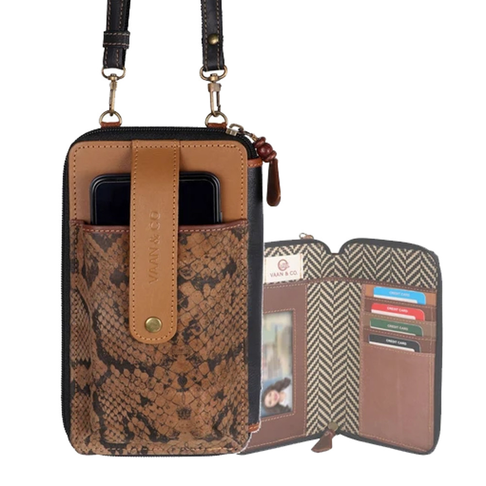 Python Print Crossbody Cellphone Wallet