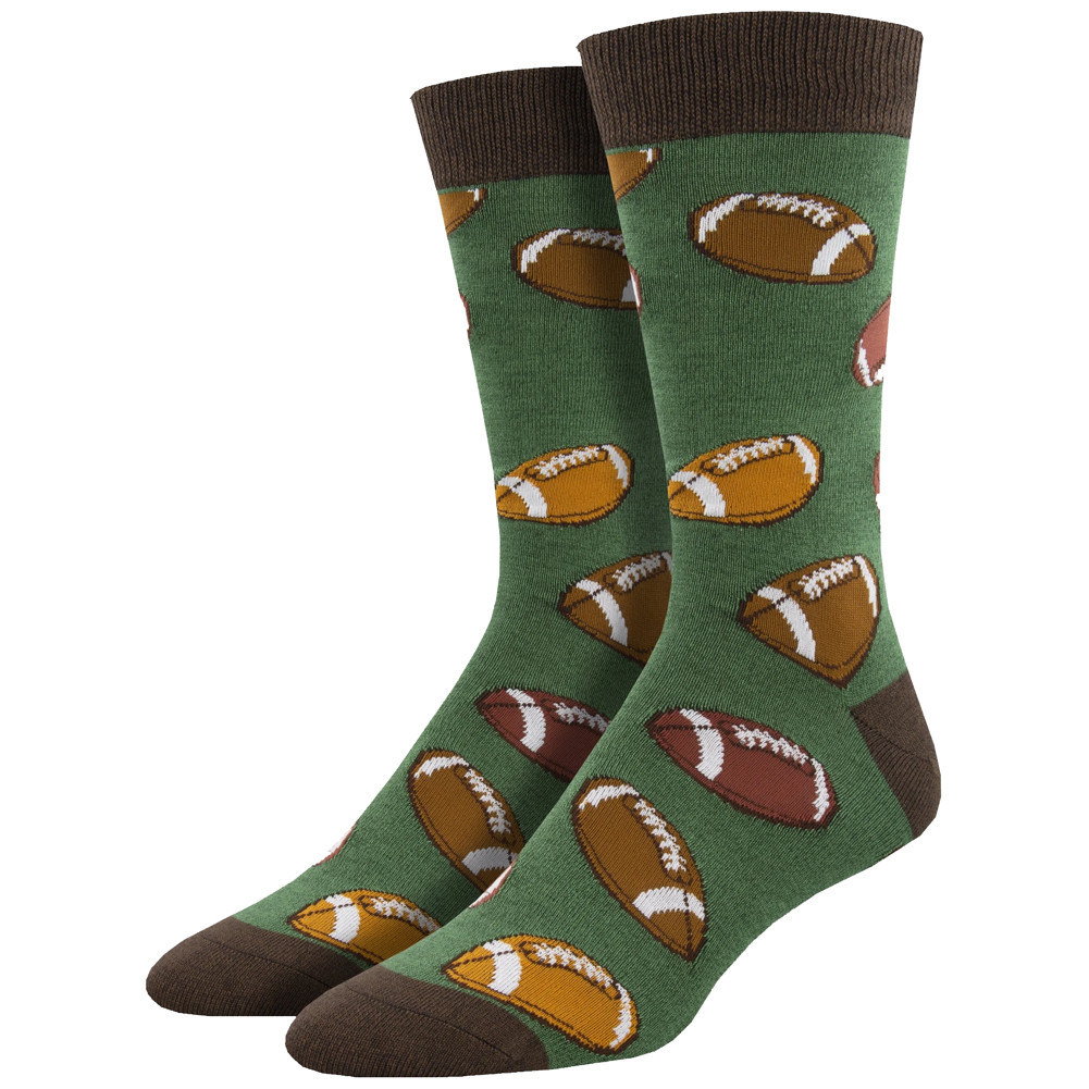 Hut Hut Hike Footballs Men's Crew Socks