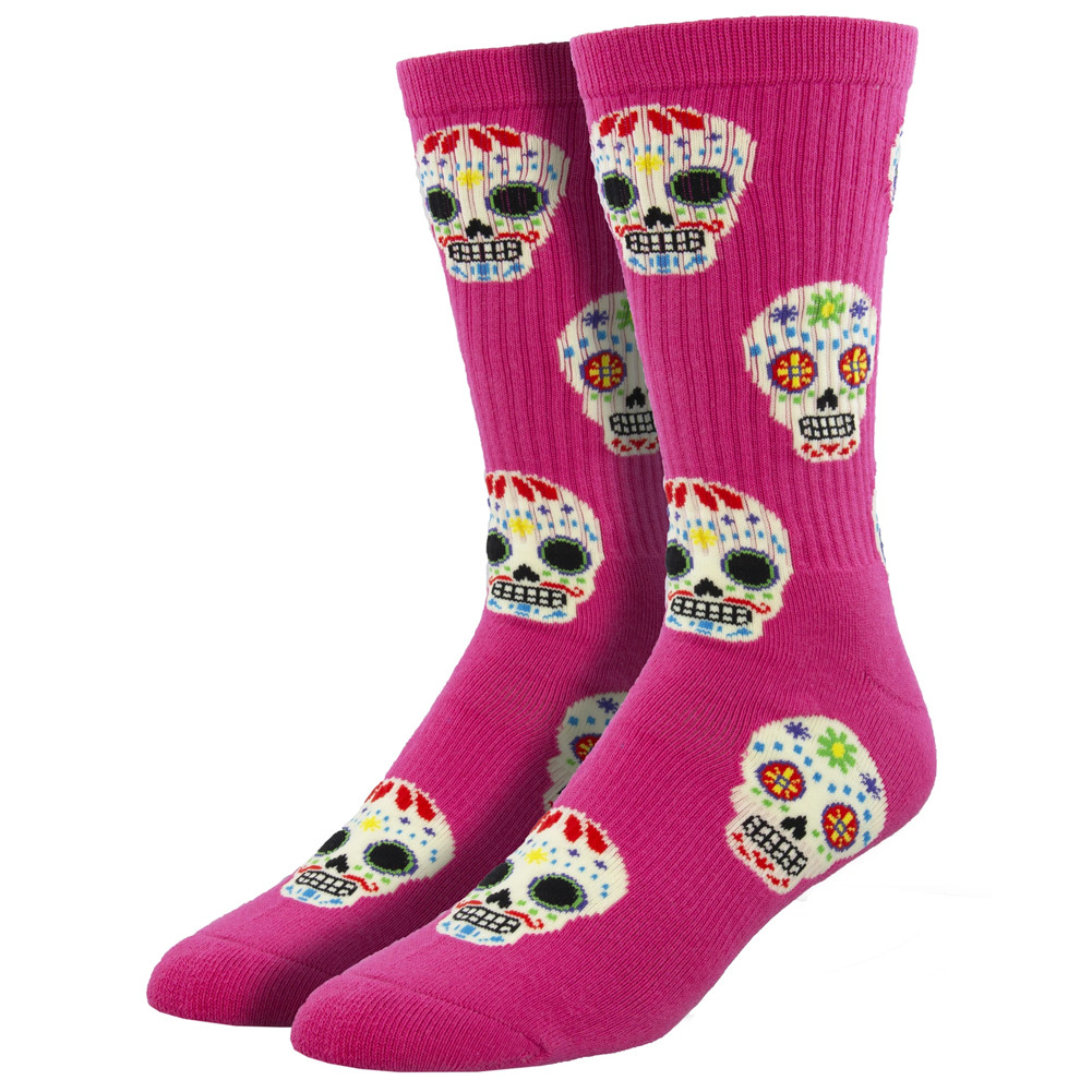 Candy Skulls Men's Athletic Crew Socks