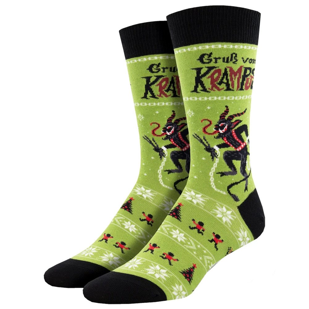 Krampus Christmas Demon Men's Crew Socks
