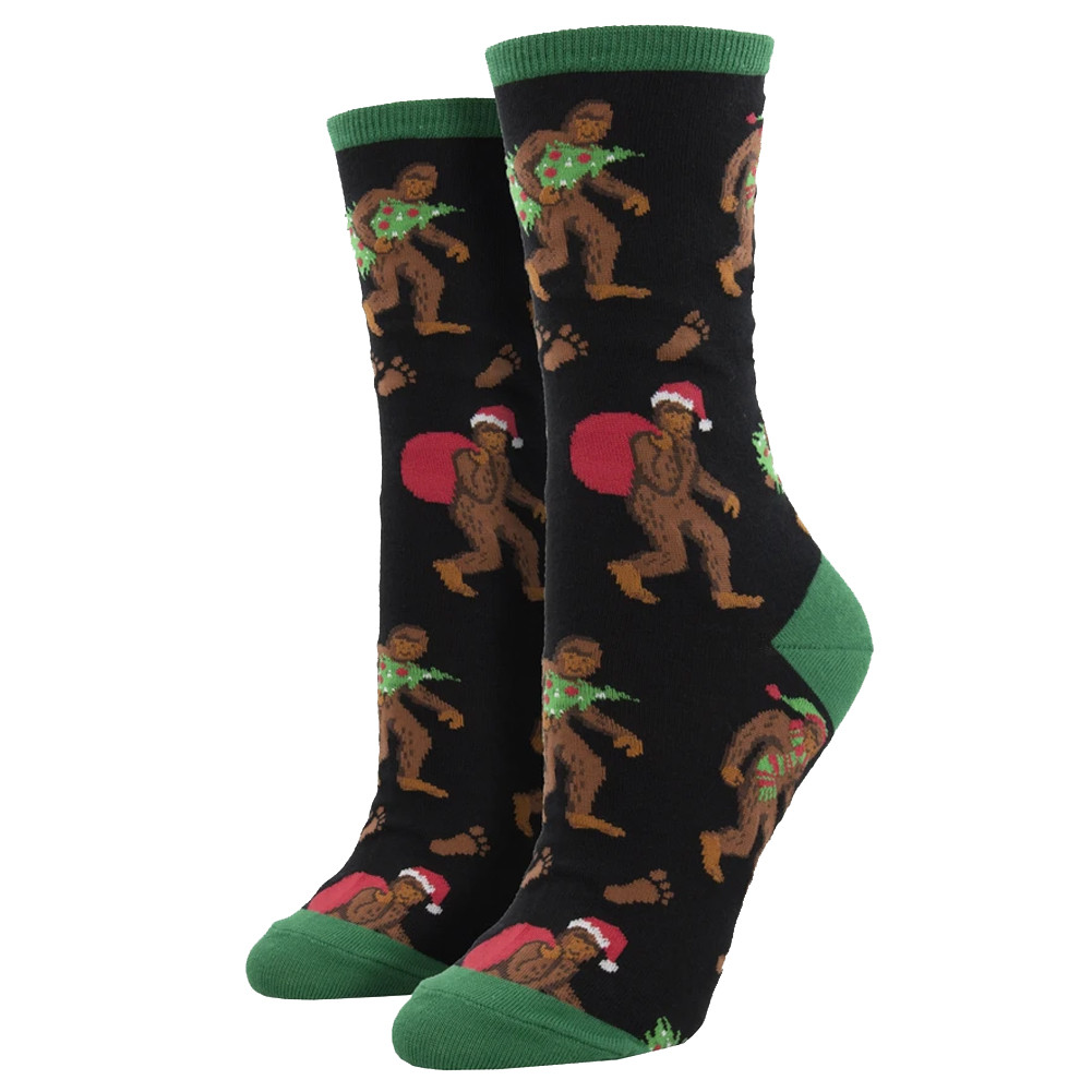 Bigfoot Christmas Women's Crew Socks
