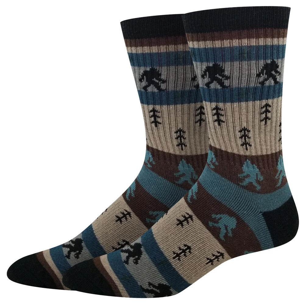Bigfoot Blue Stripe Men's Active Crew Socks