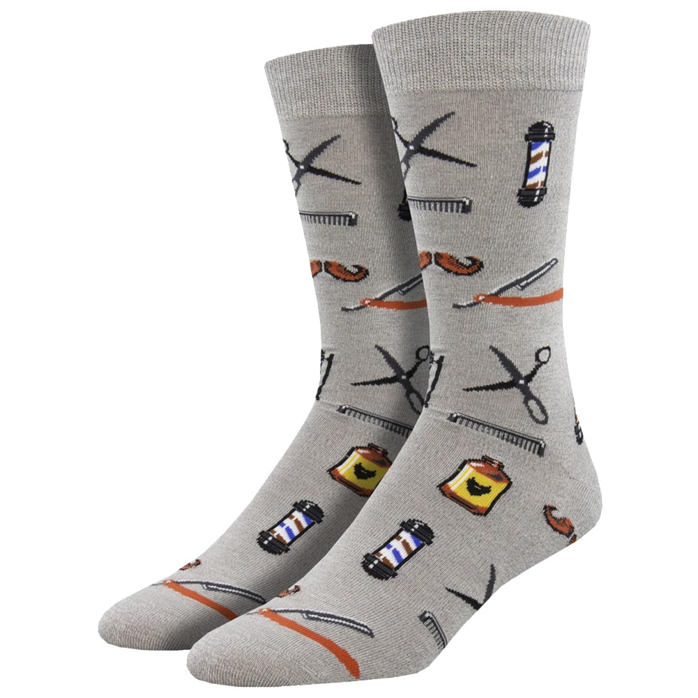 Barber Shop Men's Bamboo Crew Socks