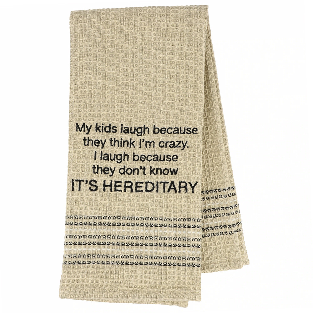 It's Hereditary Witty Kitchen Dishtowel