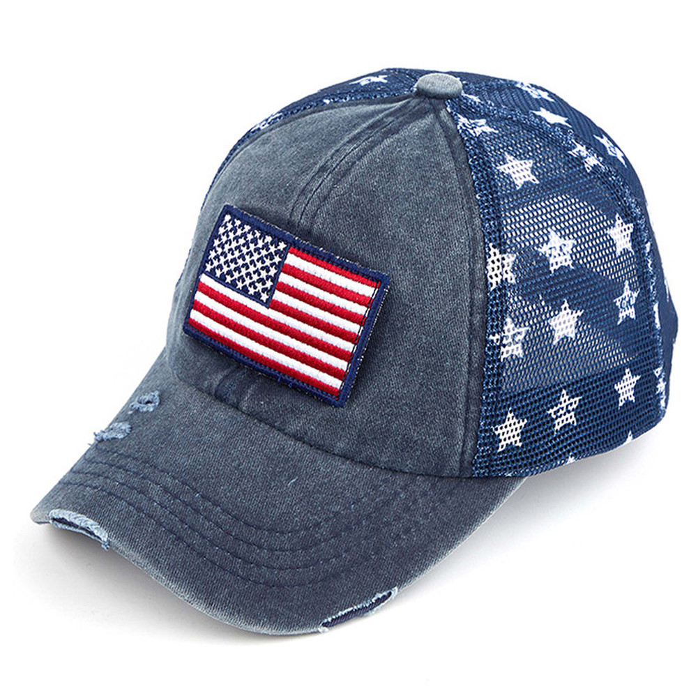  American Flag Distressed Baseball Cap