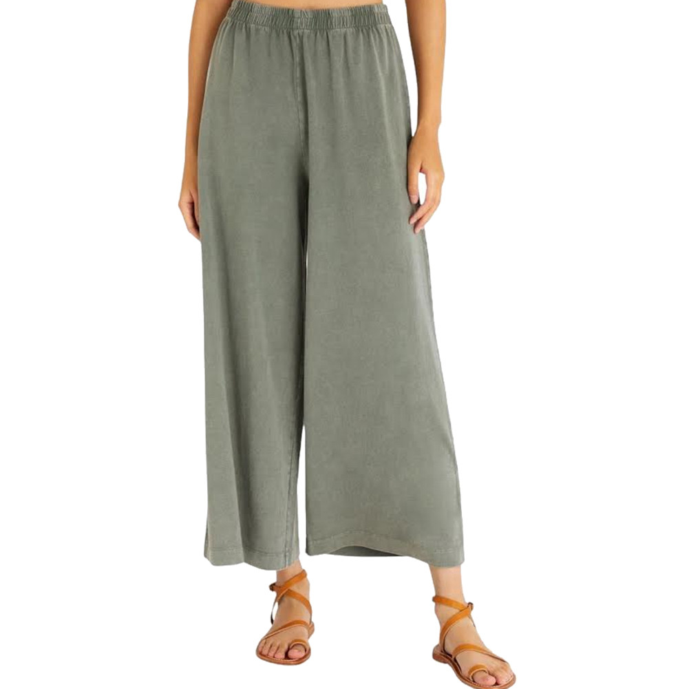 Z Supply Cotton Jersey Wide Leg Crop Flare Pant