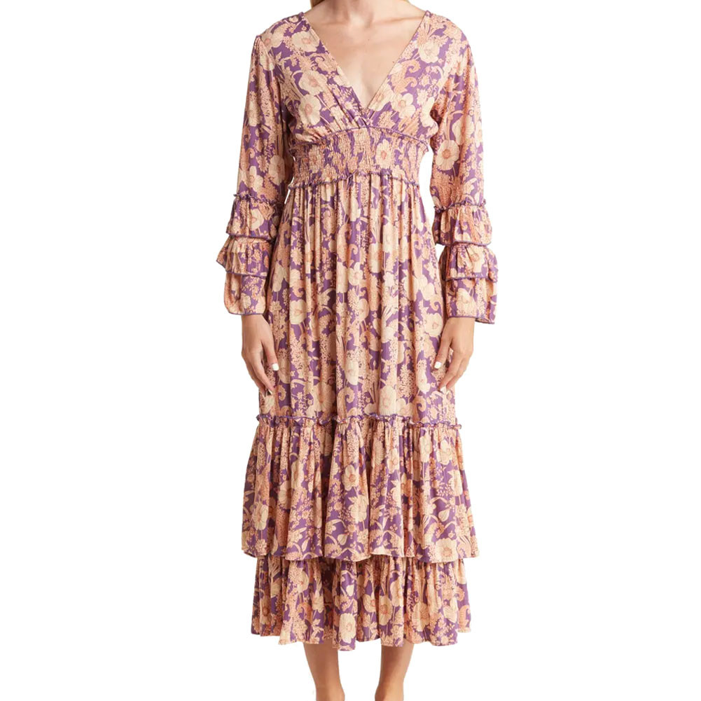 Angie Floral Print Maxi Dress