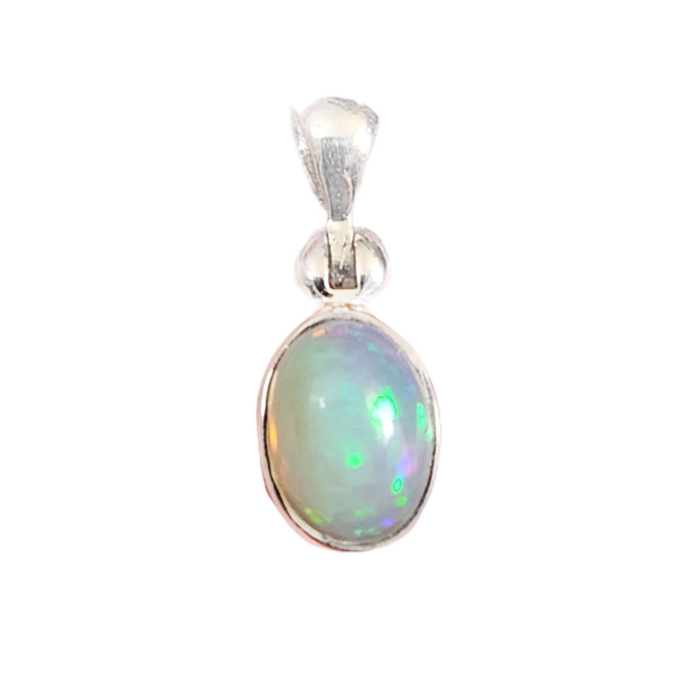 Ethiopian Opal sterling silver pendant. 
