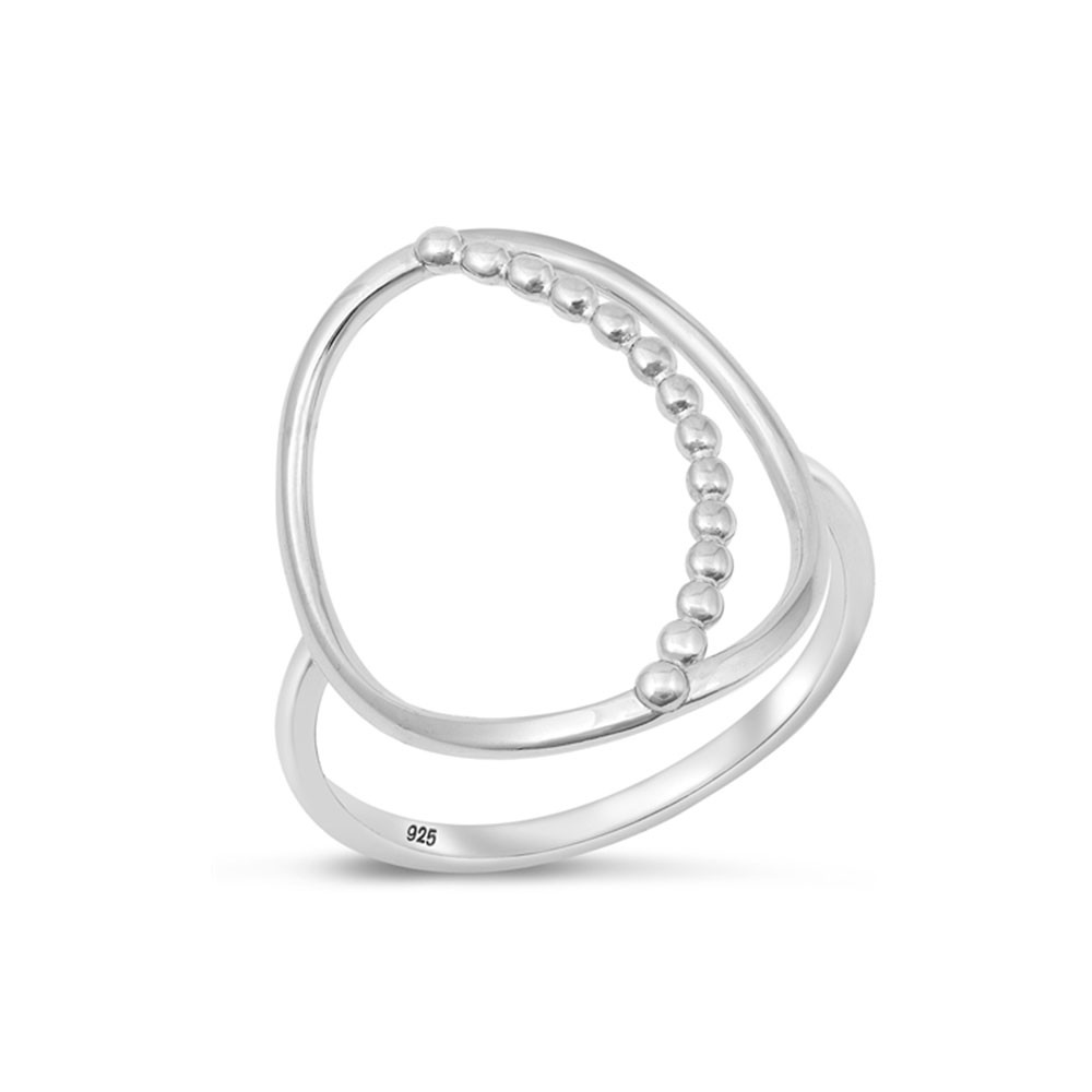 Circle sterling silver ring. 
