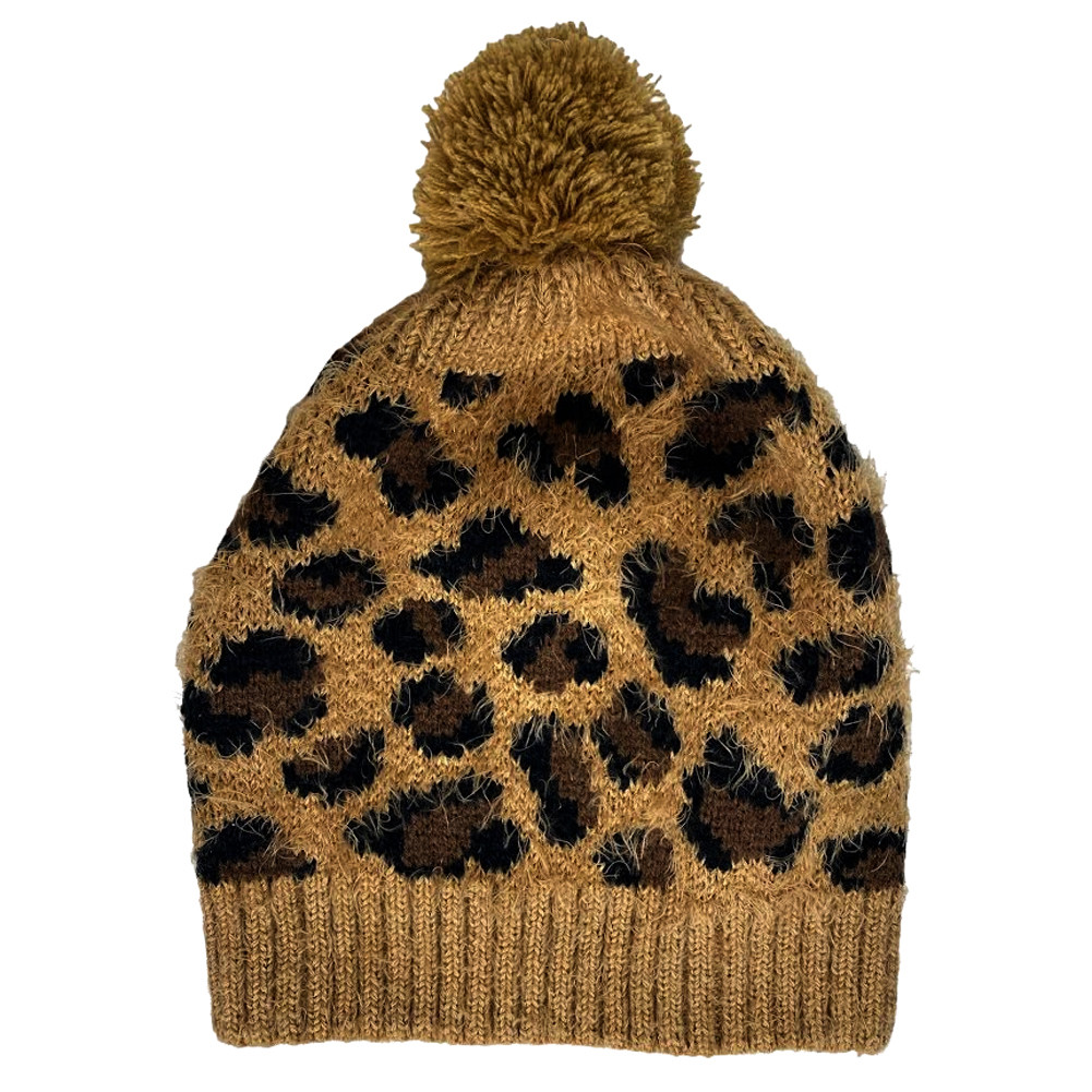 Leopard Print Beanie Cap