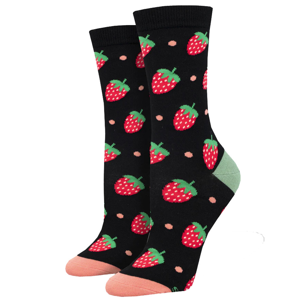 Strawberry Delight Women's Bamboo Socks