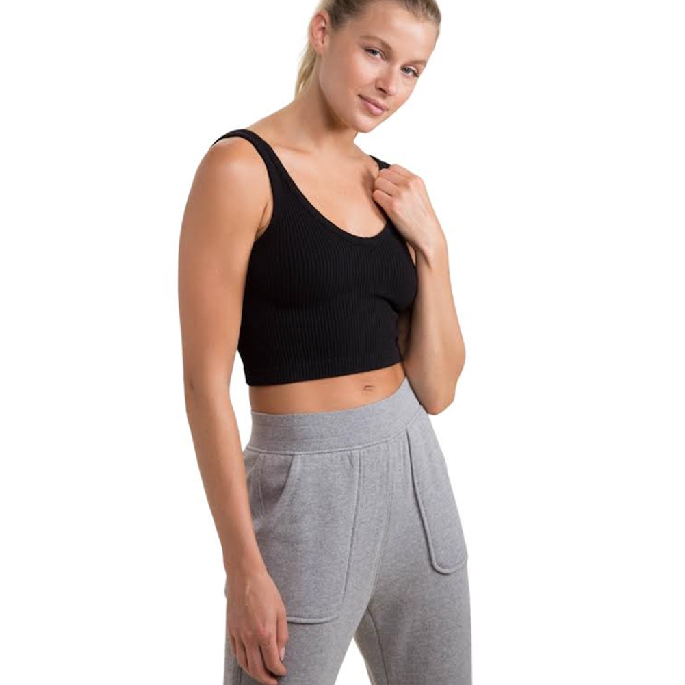 Ribbed Seamless Cropped Tank Top