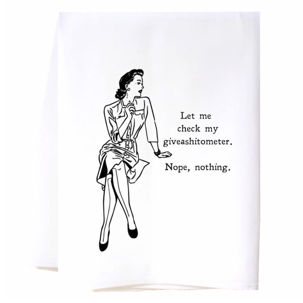 Let Me Check Flour Sack Cotton Dish Towel