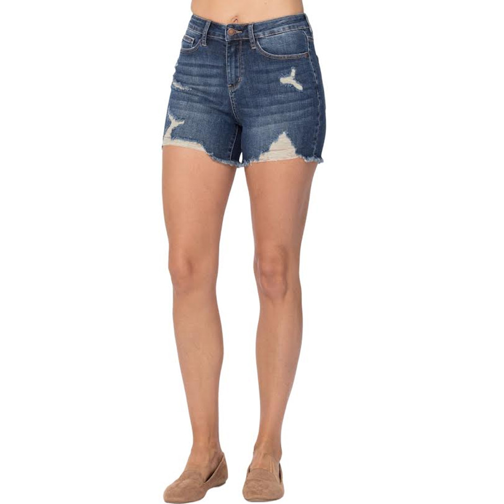 Judy Blue High Rise Destroyed Cut Off Shorts 150092