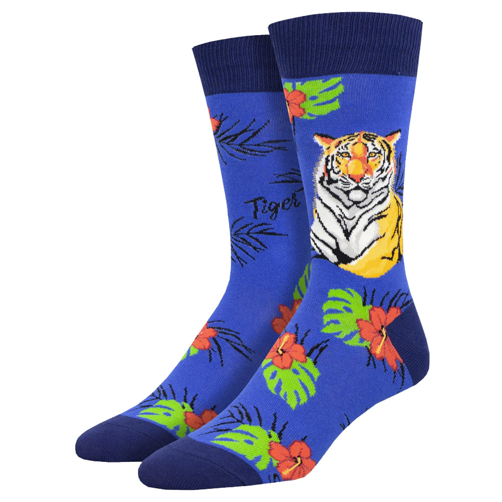 Men's Endangered Species Tiger Socks