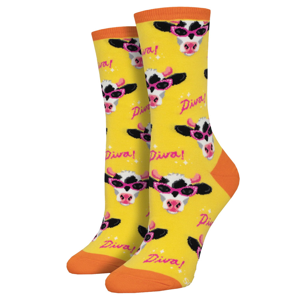 Cow Milk Divas Women's Socks