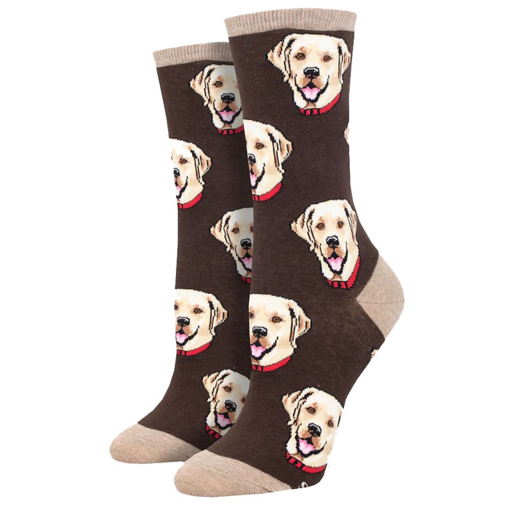 Labrador Puppy Dog Socks Brown