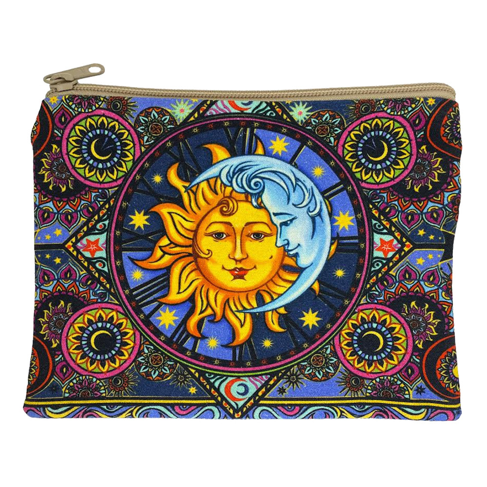 Sun and Moon Zippered Pouch