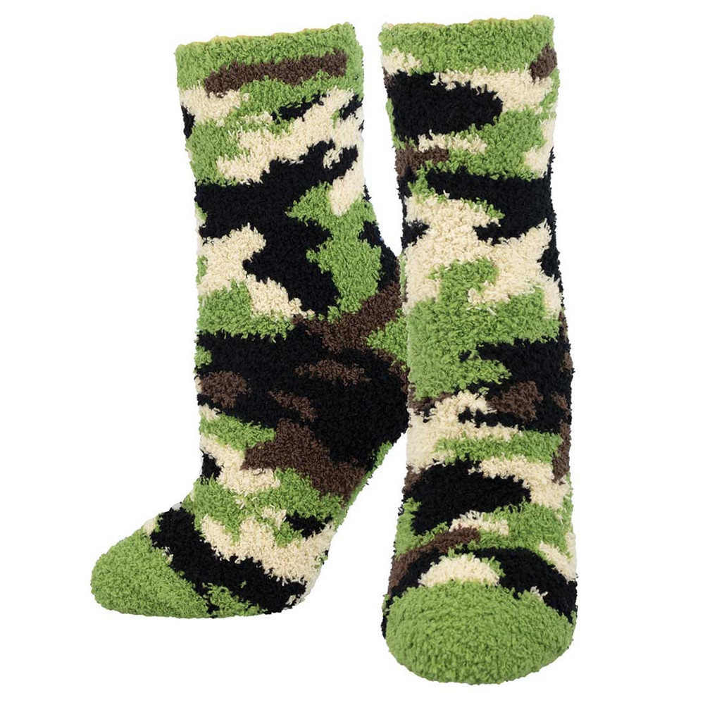 Camouflage Print Fuzzy Socks