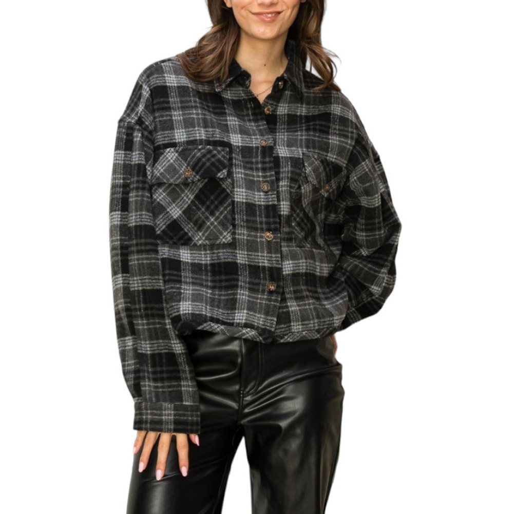 Black Plaid Shacket