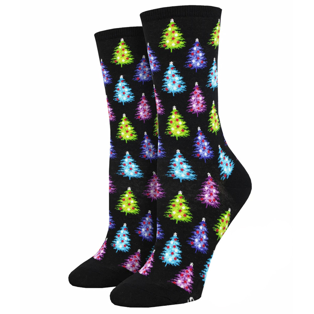 Black - Tinsel Town Women's Holiday Socks
