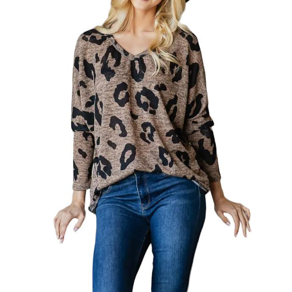 Hopely Animal Print Lightweight Sweater