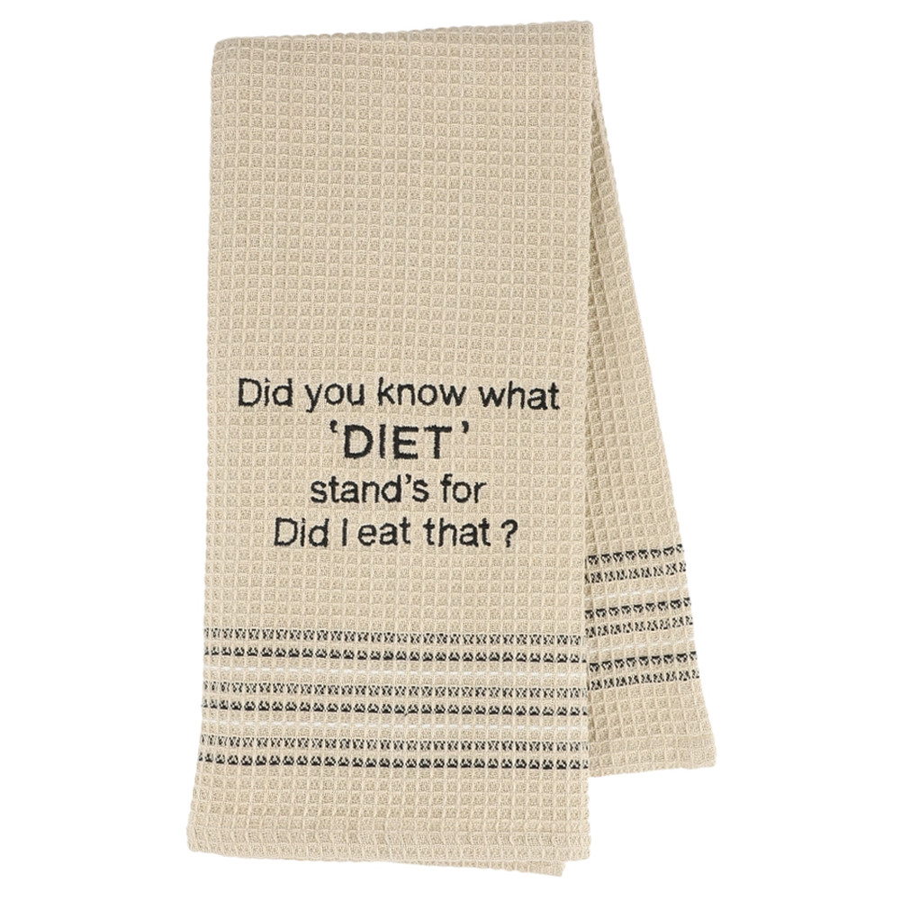 Diet Funny Kitchen Dishtowel