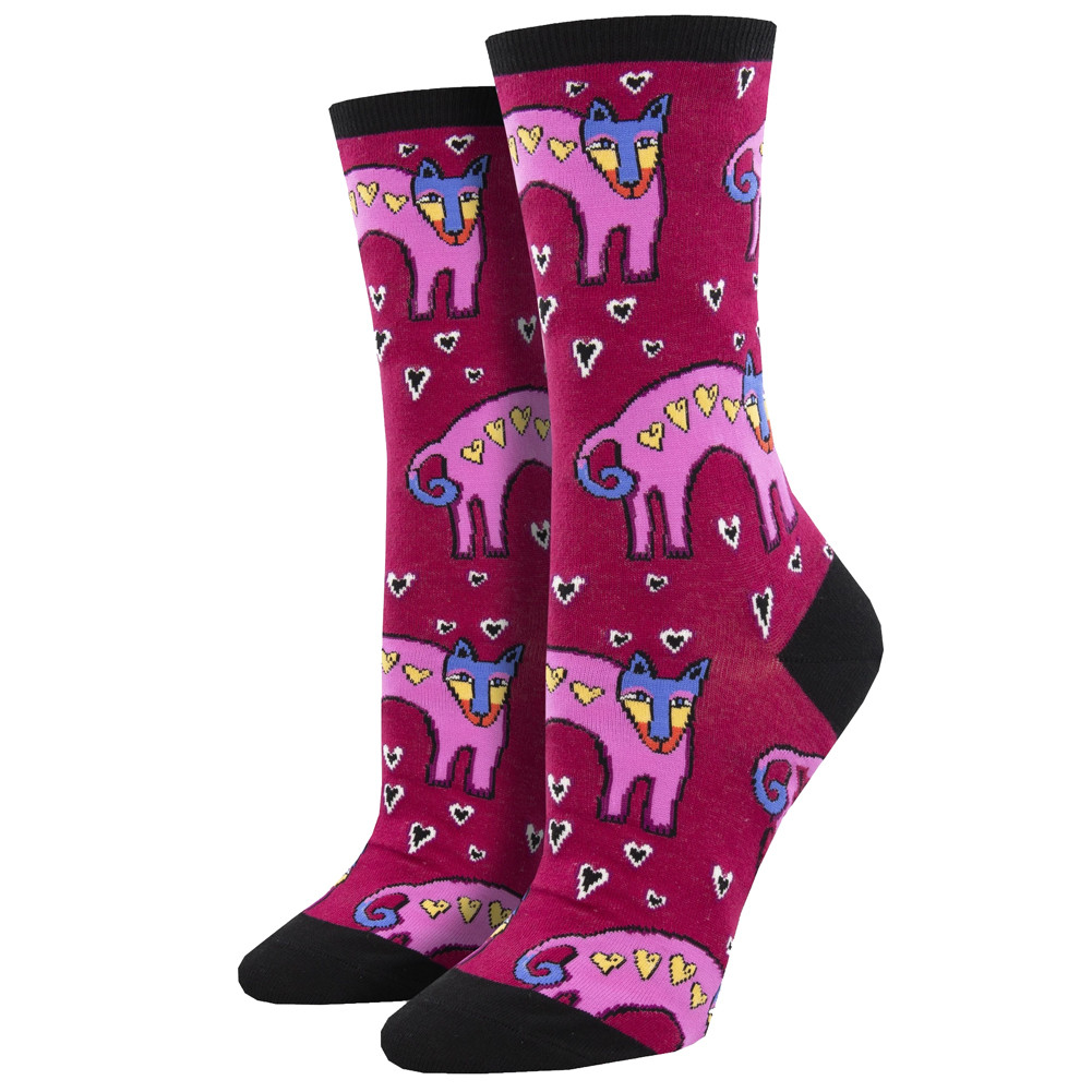 Socksmith Women's Socks - Laurel Burch Heart Dogs