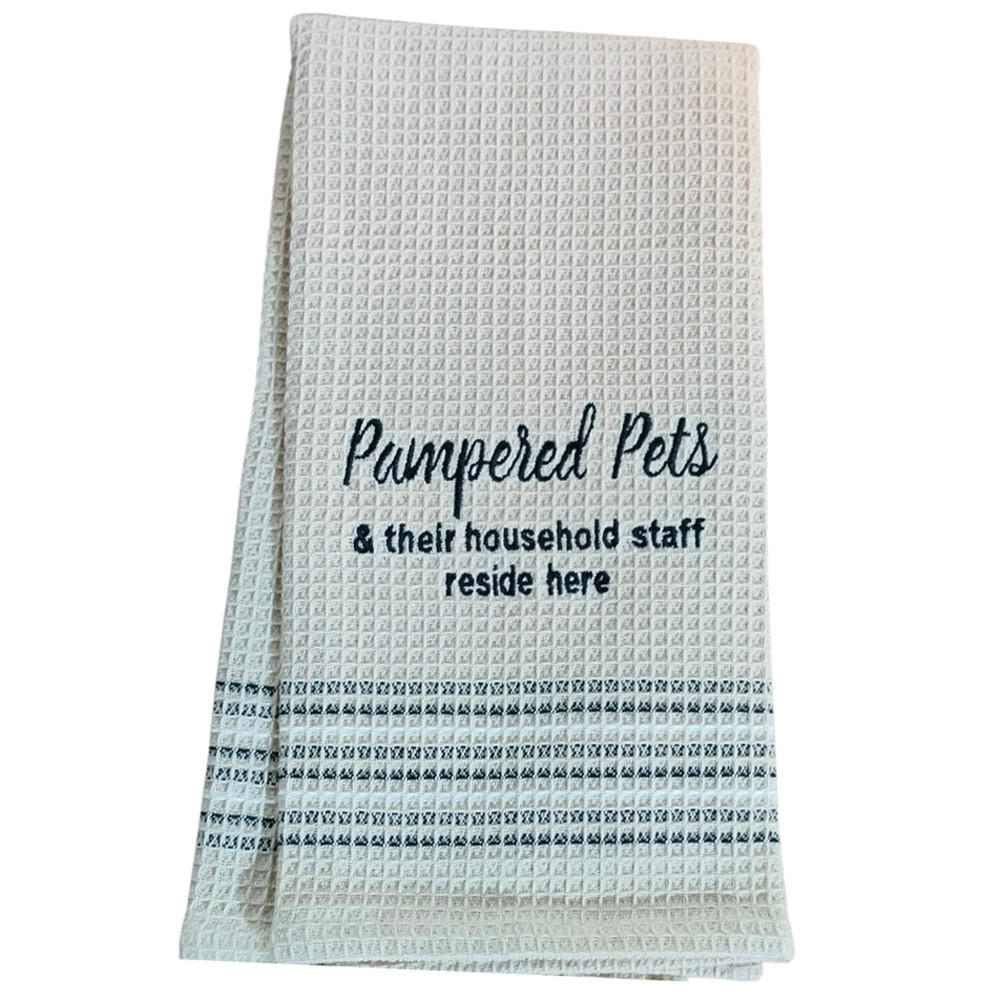 Pampered Pets Witty Kitchen Dishtowel