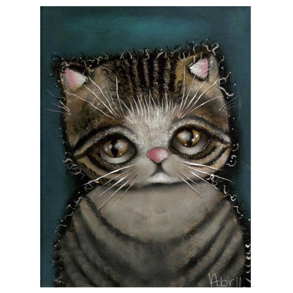 Tully The Cat by Abril Andrade Canvas Giclee Wall Hanging