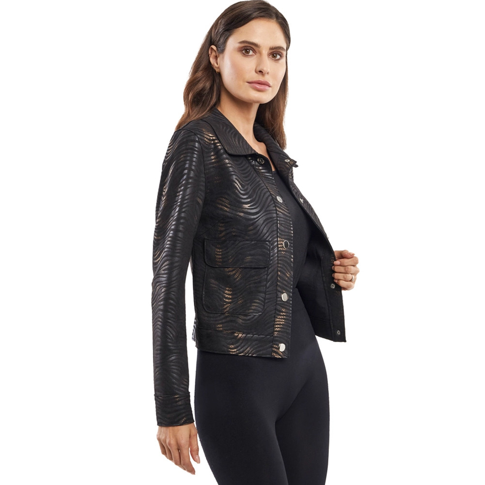 Adore Vegan Leather Animal Print Jacket
