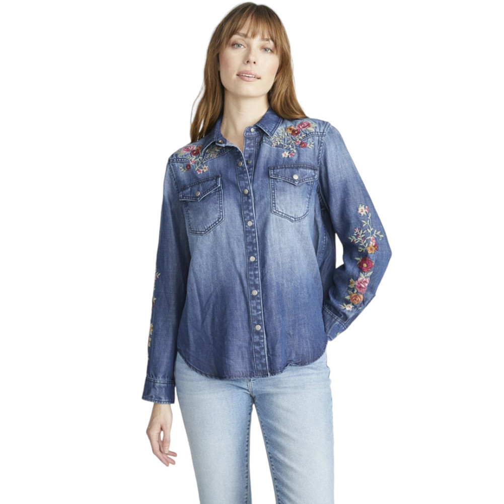 Driftwood - Floral Embroidered Button Up Shirt - Lana X Wine Plantation