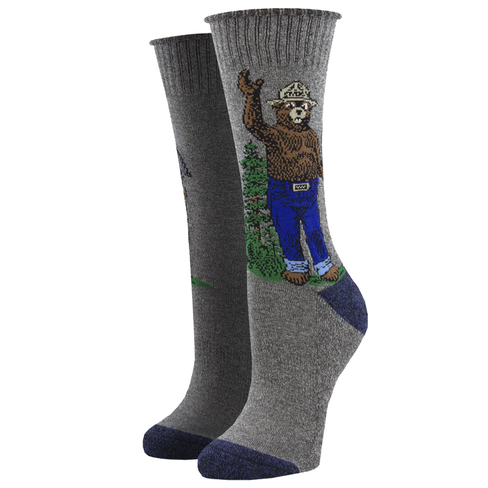 Hello Smokey Bear Outlands Crew Socks